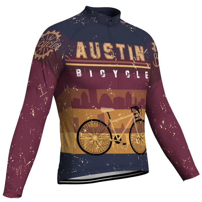 Austin Long Sleeve Cycling Jersey for Men