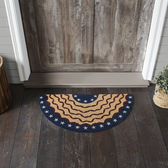 Mayflower Market Rug Bunting Flag Coir Rug Half Circle 16.5x33