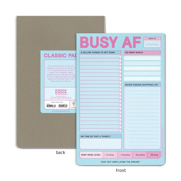Busy AF Note Pad