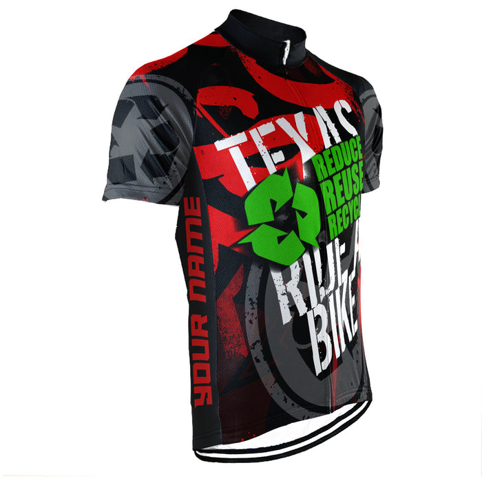 Colection 2 - Customized Texas Environmental Protection Save The Planet Short Sleeve Cycling Jersey For Men And Women