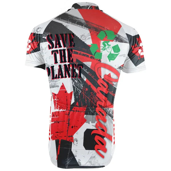 Collection 2 - Customized Canada Environmental Protection Save The Planet Short Sleeve Cycling Jersey For Men And Women