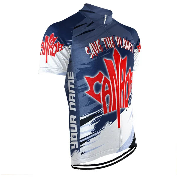 Collection 2 - Customized Canada Environmental Protection Save The Planet Short Sleeve Cycling Jersey For Men And Women