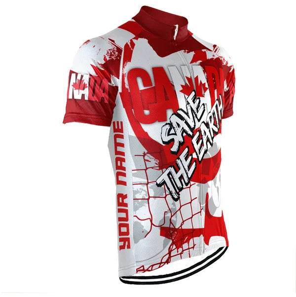 Collection 2 - Customized Canada Environmental Protection Save The Planet Short Sleeve Cycling Jersey For Men And Women