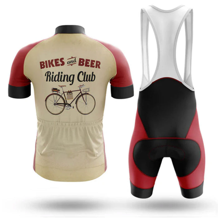 Custom Name Bikes And Beer Riding Clup Cycling Jersey For Men