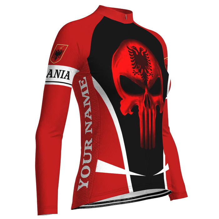 Customized Albania Long Sleeve Cycling Jersey for Women