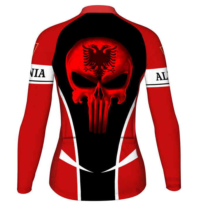 Customized Albania Long Sleeve Cycling Jersey for Women