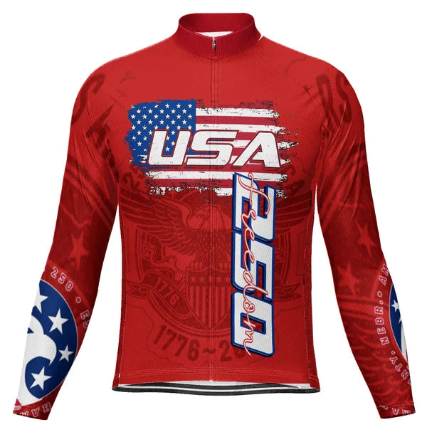 Customized America 250th Anniversary Long Sleeve Cycling Jersey