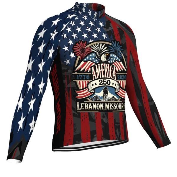 Customized America 250th Anniversary Long Sleeve Cycling Jersey
