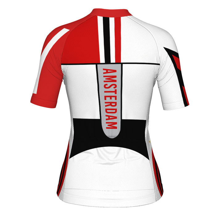 Customized Amsterdam Short Sleeve Cycling Jersey for Women
