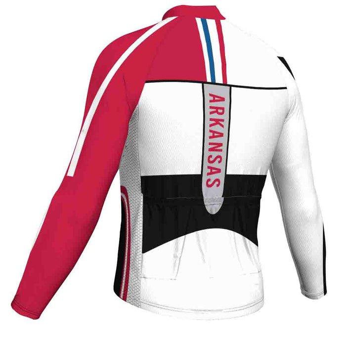 Customized Arkansas Long Sleeve Cycling Jersey for Men