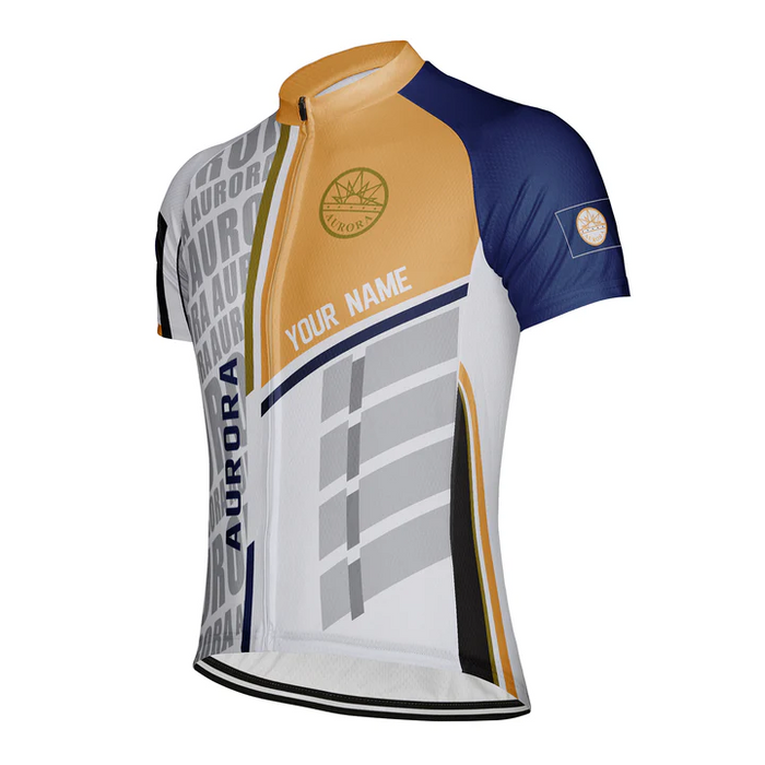 Customized Aurora Short Sleeve Cycling Jersey for Men