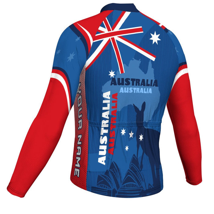 Customized Australia Long Sleeve Cycling Jersey for Men