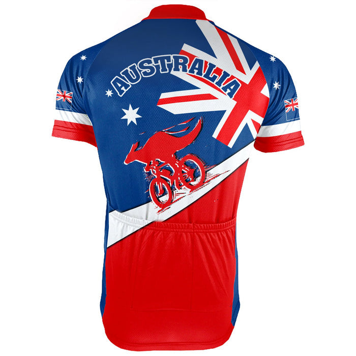 Customized Australia Short Sleeve Cycling Jersey for Men