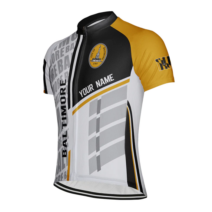 Customized Baltimore Short Sleeve Cycling Jersey for Men