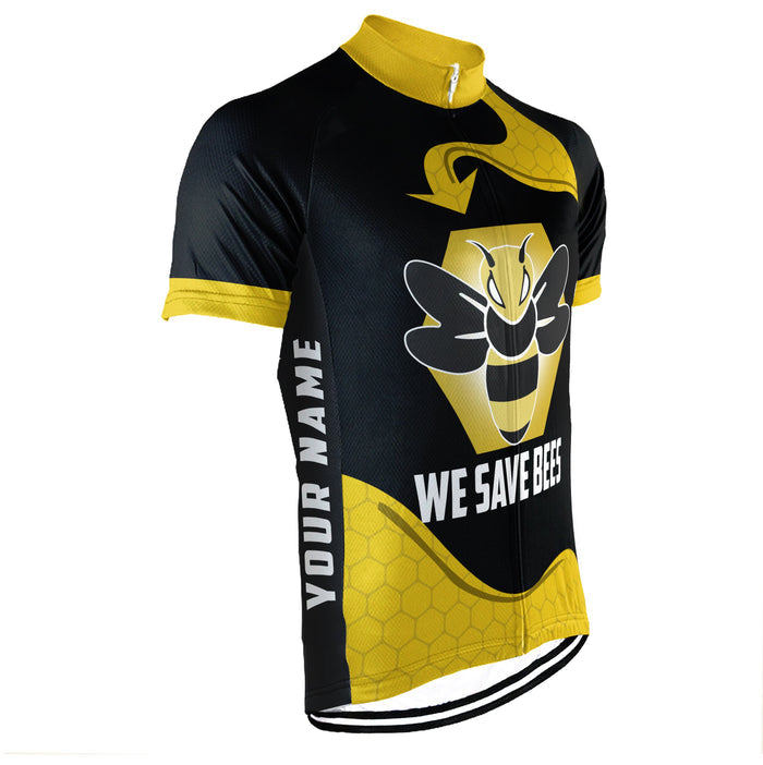 Customized Bee Short Sleeve Cycling Jersey for Men