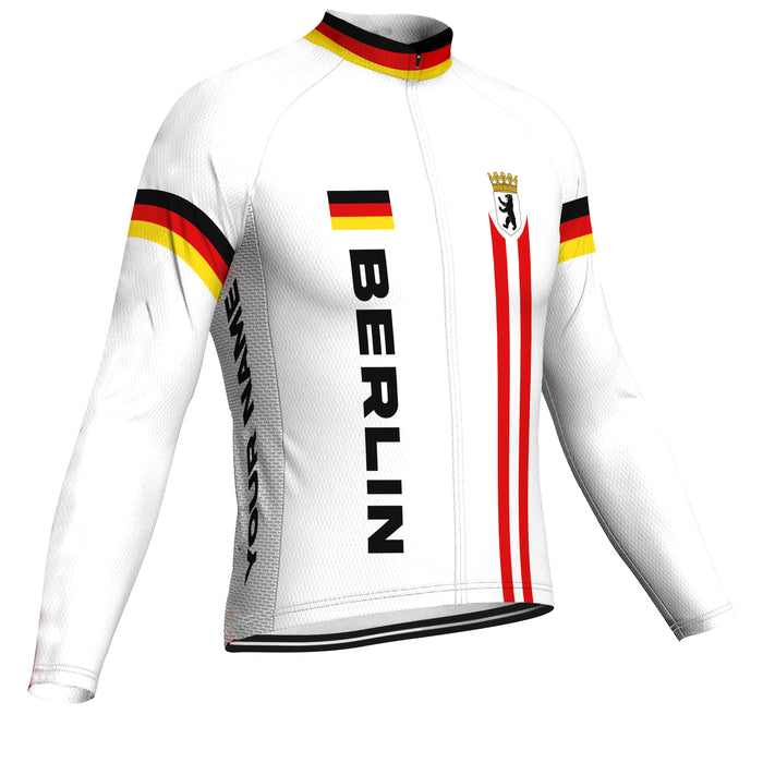Customized Berlin Long Sleeve Cycling Jersey for Men