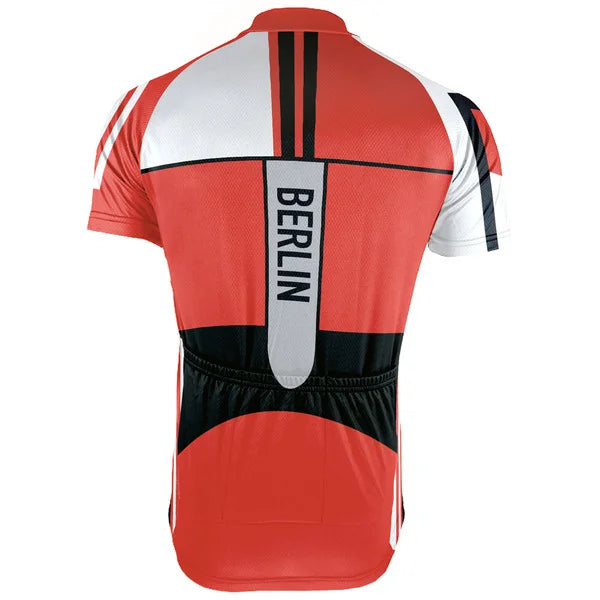 Customized Berlin Short Sleeve Cycling Jersey for Men