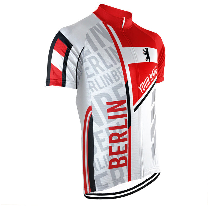 Customized Berlin Short Sleeve Cycling Jersey for Men