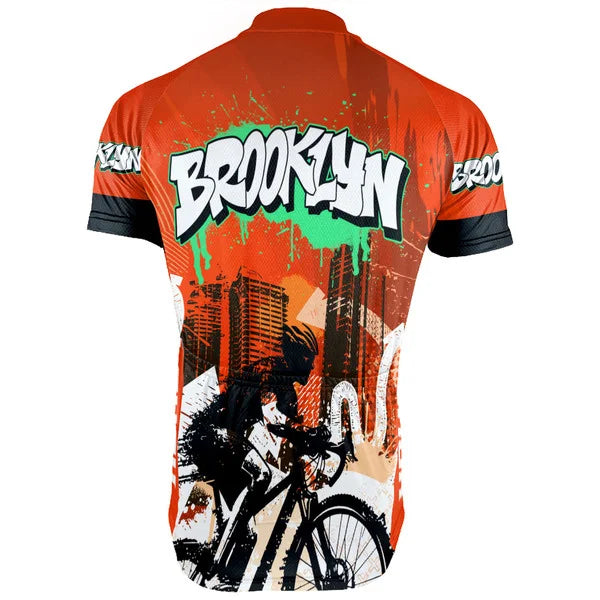 Customized Brooklyn Short Sleeve Cycling Jersey for Men