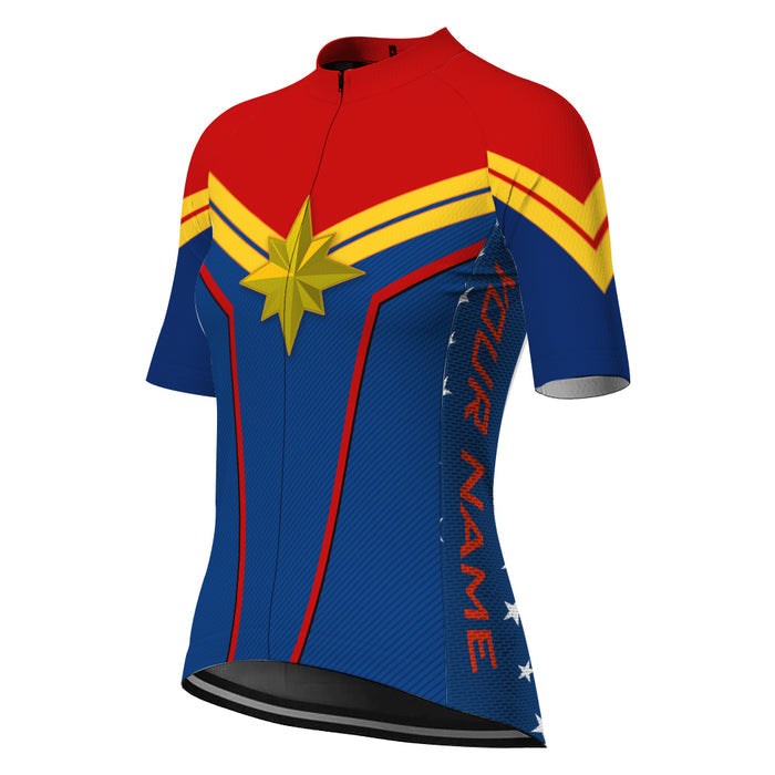 Customized Caption Woman Short Sleeve Cycling Jersey