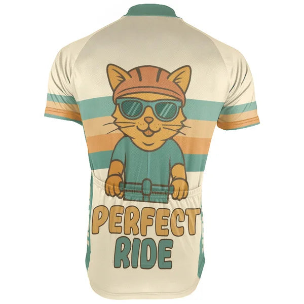 Customized Cat Perfect Ride Cycling Cat Dad Cycling Jersey For Men