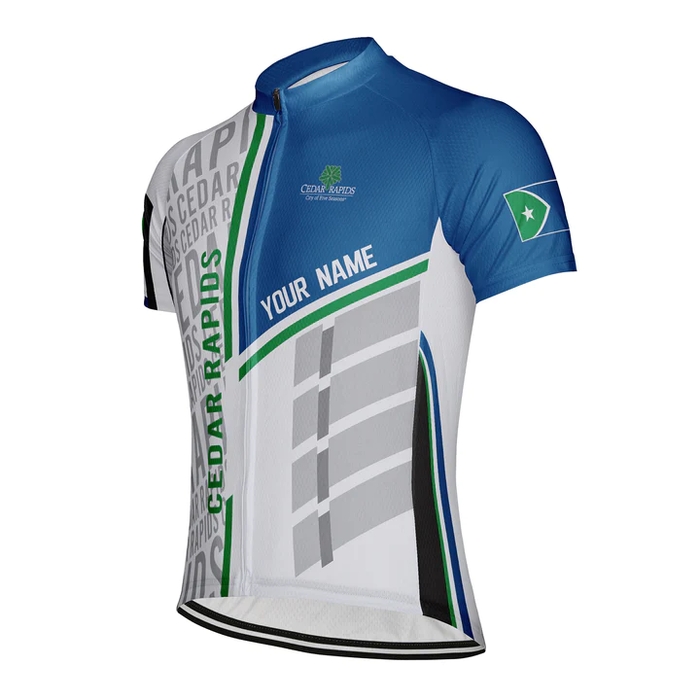 Customized Cedar Rapids Short Sleeve Cycling Jersey for Men