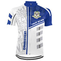 Customized Connecticut Winter Thermal Fleece Short Sleeve Cycling Jersey for Men
