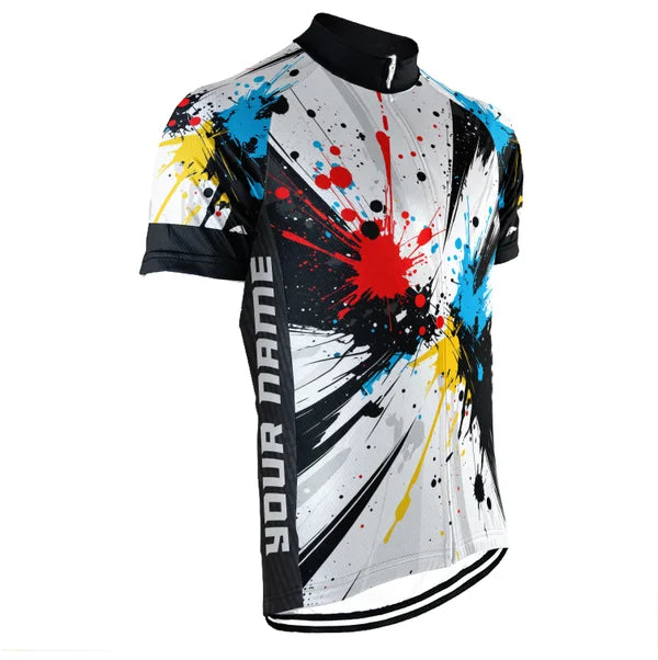 Customized Dazzling Graffiti Short Sleeve Cycling Jersey