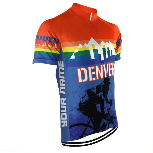 Customized Denver Short Sleeve Cycling Jersey for Men