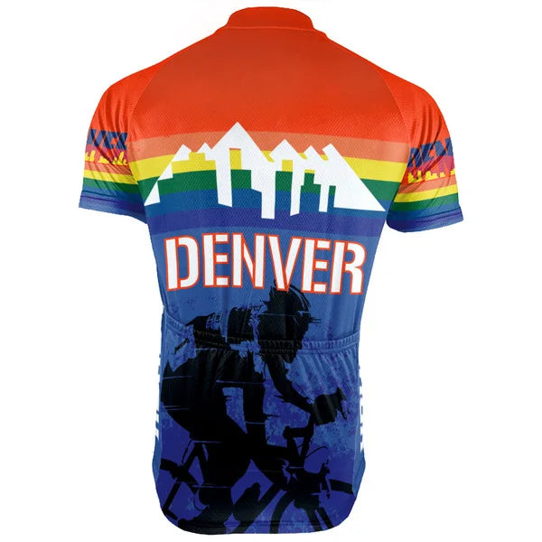 Customized Denver Short Sleeve Cycling Jersey for Men