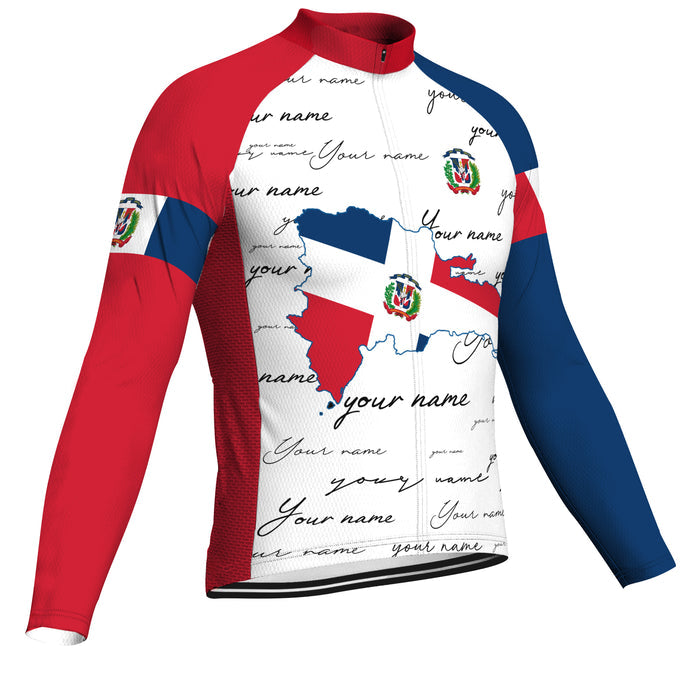 Customized Dominican Long Sleeve Cycling Jersey for Men