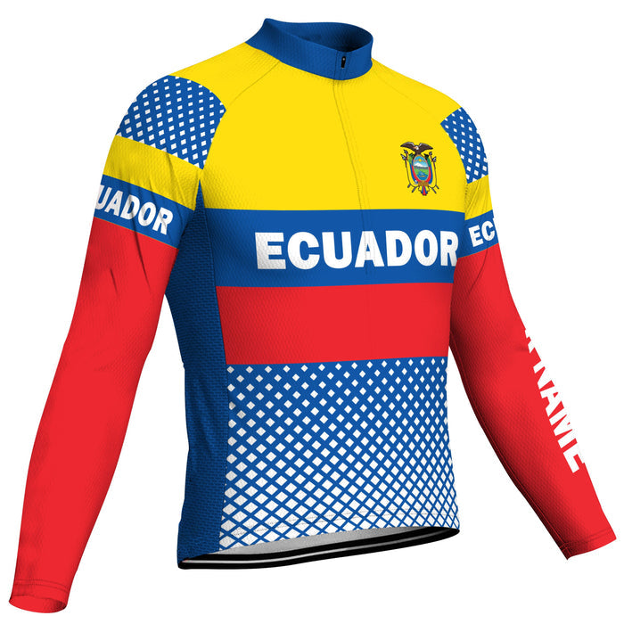 Customized Ecuador  Long Sleeve Cycling Jersey for Men