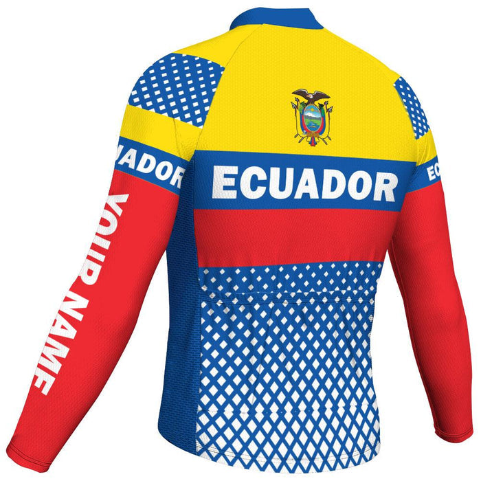 Customized Ecuador  Long Sleeve Cycling Jersey for Men