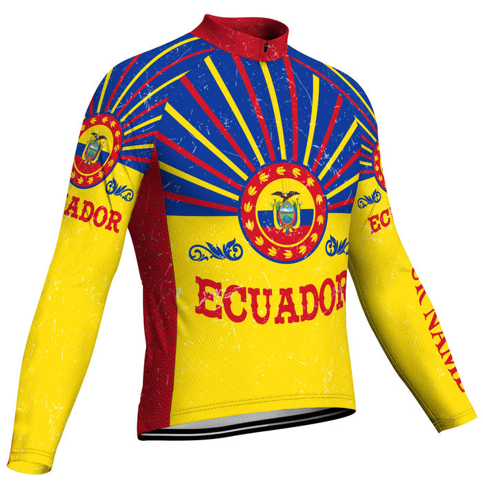 Customized Ecuador  Long Sleeve Cycling Jersey for Men