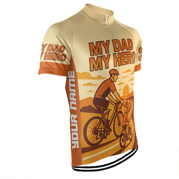 Customized Father Gift Short Sleeve Cycling Jersey for Men