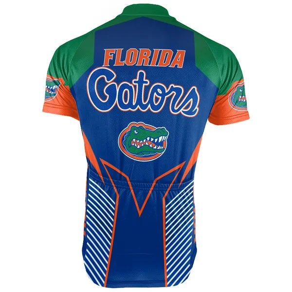 Customized Florida Gators Short Sleeve Cycling Jersey for Men