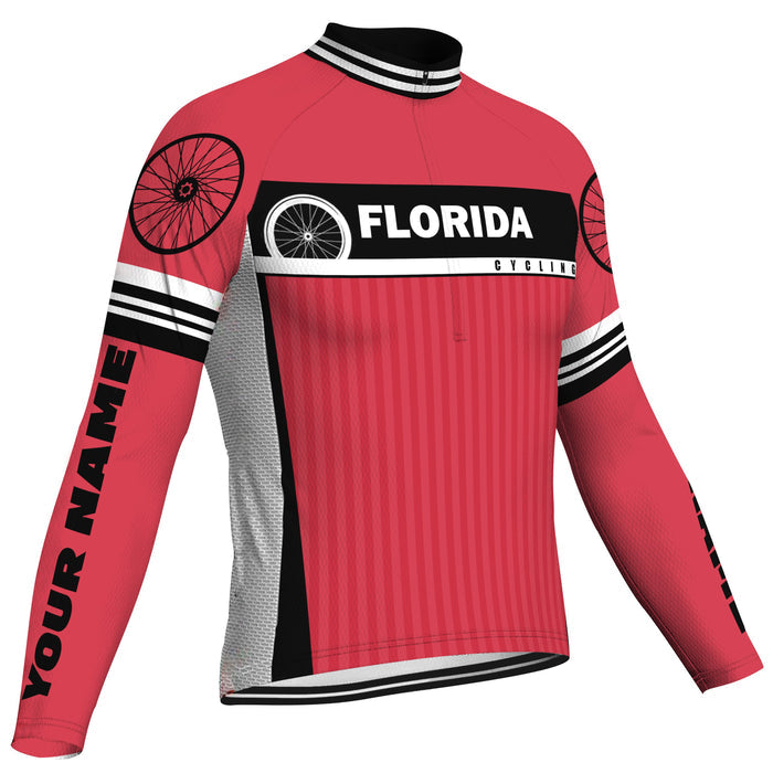 Customized Florida Long Sleeve Cycling Jersey for Men
