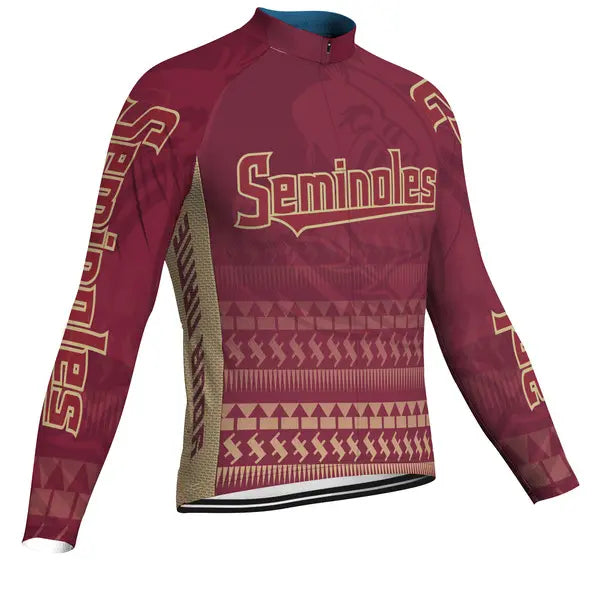 Customized Florida State Seminoles Long Sleeve Cycling Jersey for Men