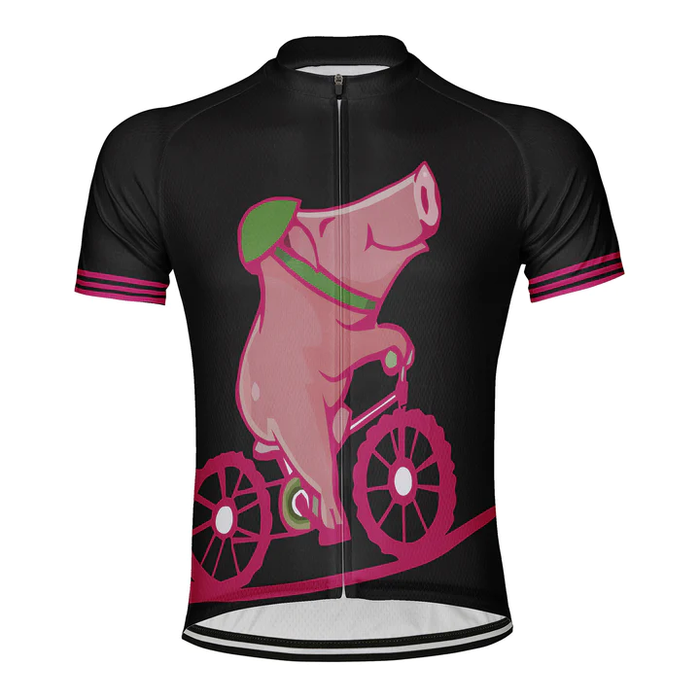 Customized Funny Pig Short Sleeve Cycling Jersey for Men