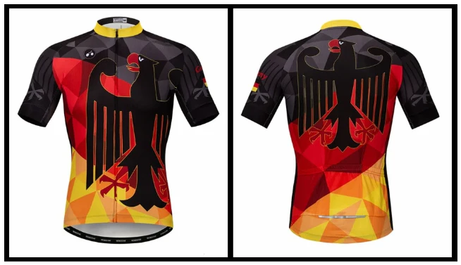 Customized Germany Emblem Short Sleeve Cycling Jersey