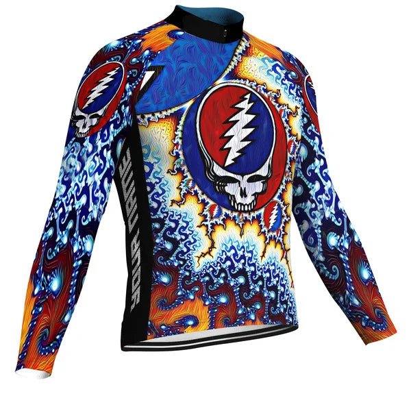 Customized Grateful Dead Long Sleeve Cycling Jersey For Men