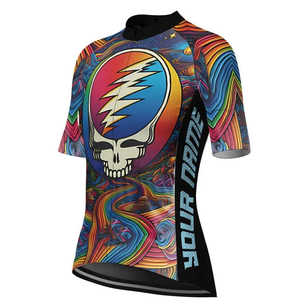Customized Grateful Dead Skull Cycling Jersey For Women
