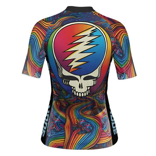 Customized Grateful Dead Skull Cycling Jersey For Women