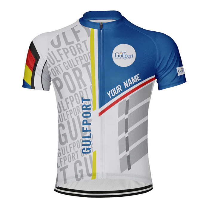 Customized Gulfport Short Sleeve Cycling Jersey for Men