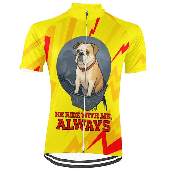 Customized He Ride With Me Always Cycling Jersey For Men