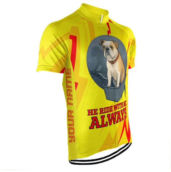 Customized He Ride With Me Always Cycling Jersey For Men