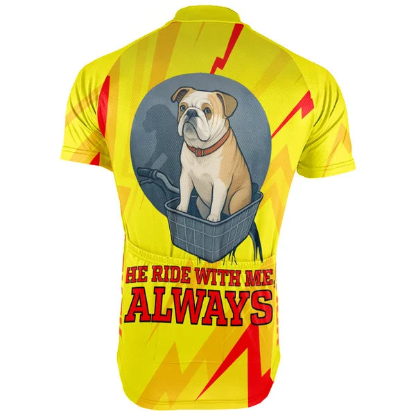 Customized He Ride With Me Always Cycling Jersey For Men