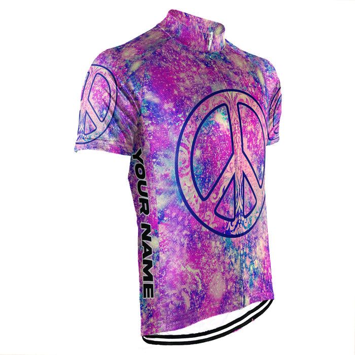 Customized Hippie Short Sleeve Cycling Jersey for Men