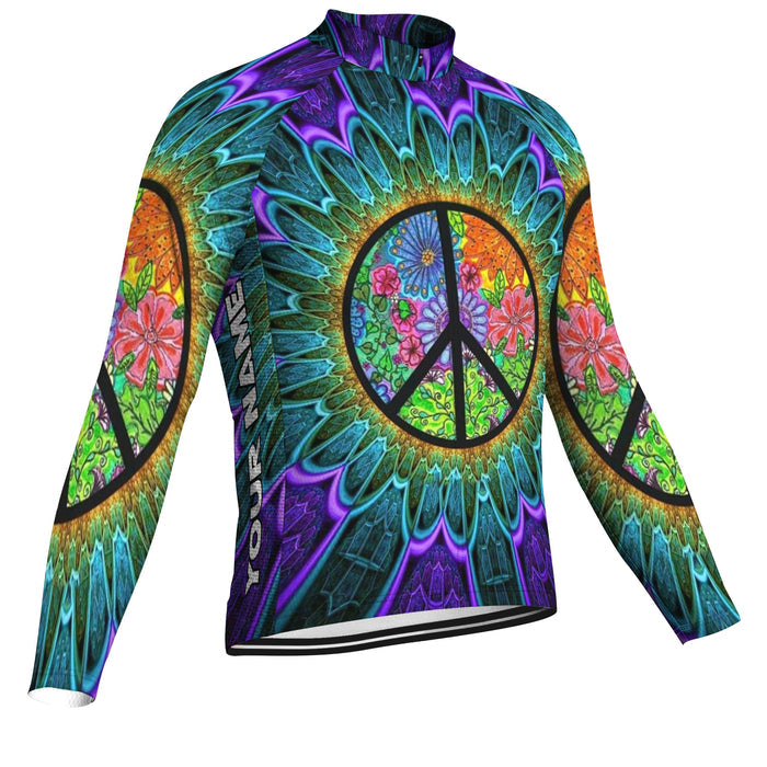 Customized Hippie Winter Thermal Fleece Long Sleeve for Men