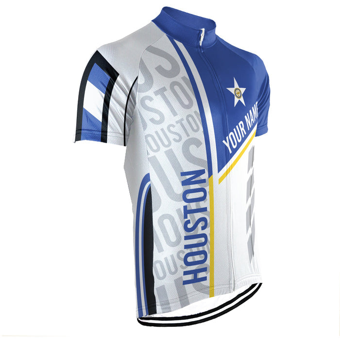Customized Houston Short Sleeve Cycling Jersey for Men